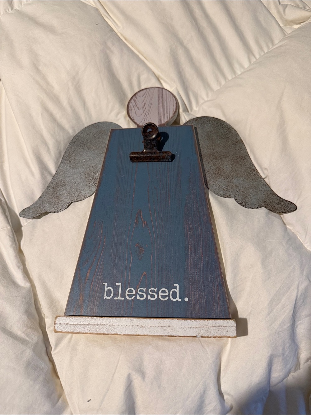 Blessed Angel Decor - Blue and Gray Inspirational Picture Holder